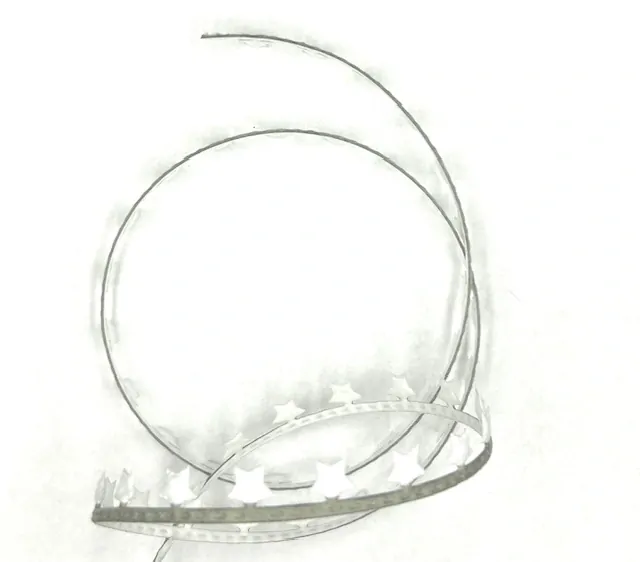 Vánoční stuha girlandová STARS WHITE 20mm x 5m