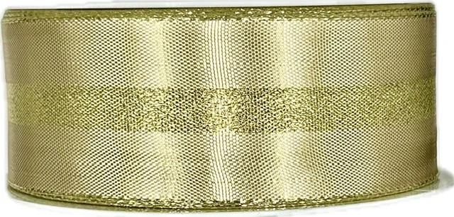 Stuha zlatá OUTDOOR LONDON GOLD lurexová 40mm x 20m (11,-Kč/m)