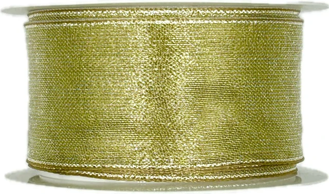 Stuha zlatá PLATINUM GOLD lurexová 40mm x 2m (14,- Kč/m) 