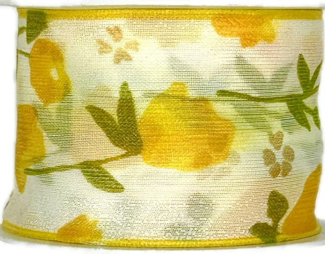Stuha organzová SPRING TULIP žlutá 40mm x 2m (13,-Kč/m)