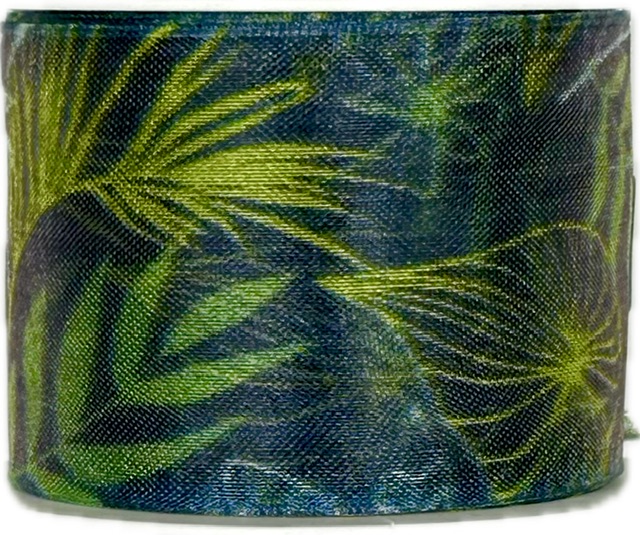 Stuha taftová BLACK JUNGLE černá průsvitná 40mm x 2m (15,-Kč/m)