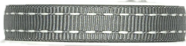 Stuha rypsová BUSTER GREY prošívaná šedá 15mm x 2m (10,-Kč/m)