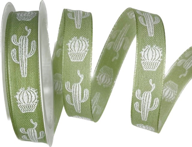 Set 3x Stuha bavlněná CARNEGIE pastelově zelená  3x (15mm x 4m) 