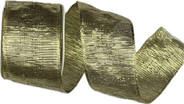 Set 3x Stuha zlatá LIVERPOOL GOLD lurexová lesklá  3x (40mm x 2m)