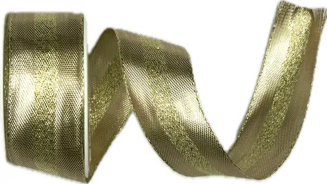 Set 3x Stuha zlatá LONDON GOLD lurexová 3x (25mm x 2m)