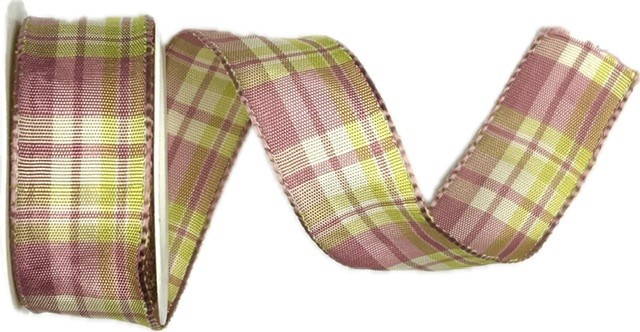 AKCE 2+1 zdarma- Stuha saténová CARACAS ROSE and LIME starorůžová 25mm x 2m (cena za 3ks)