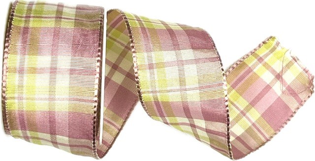 AKCE 2+1 zdarma- Stuha saténová CARACAS ROSE and LIME starorůžová 40mm x 2m (cena za 3ks)