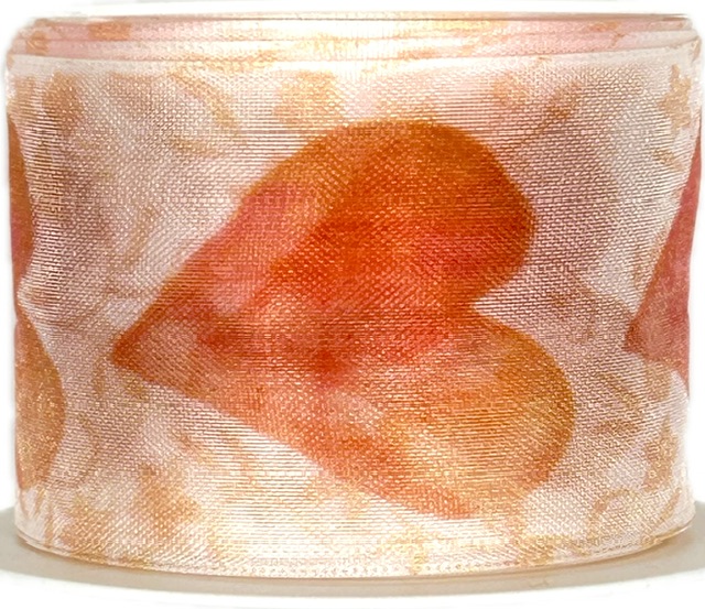 Taftová stuha Pink Charm Peach – broskvová 40mm x 2m