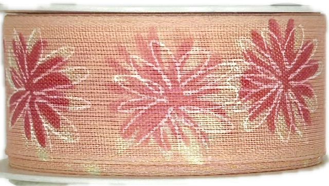Stuha taftová DAISY BREEZE PINK pastelově růžová 25mm x 2,5m (10,-Kč/m)