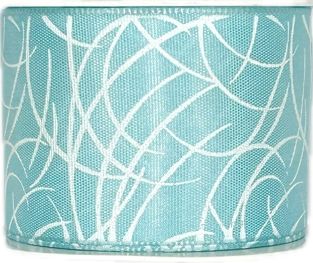 Stuha taftová SISI SKY BLUE tyrkysová 40mm x 2m (14,-Kč/m)