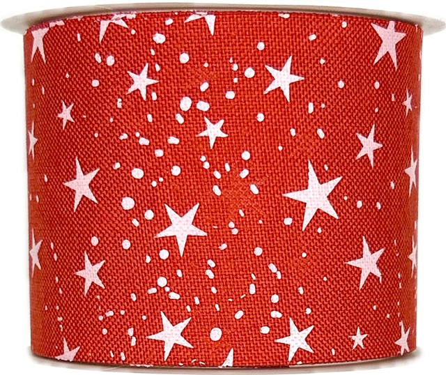 Stuha vánoční Starlight Wishes – Ruby Shine červená 60mm x 3m (16,-Kč/m)
