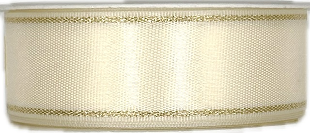Stuha taftová BASIC CREAM krémová 25mm x 2m (12,-Kč/m) 