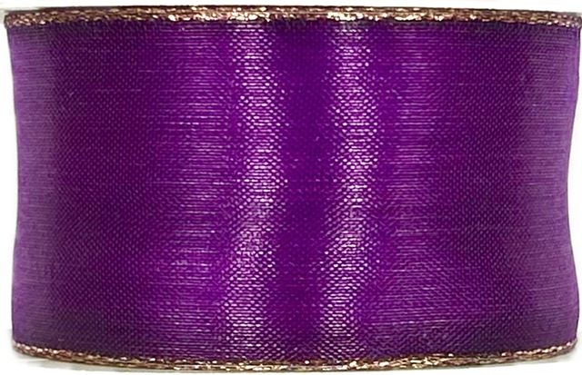 Stuha BASIC VIOLETT GOLD fialová 40mm x 2m (13,- Kč/m)