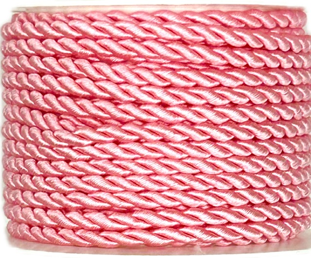 Dekorační šňůrka TwistCord Elegant Pink růžová 3mm x 4m(6,-Kč/m)