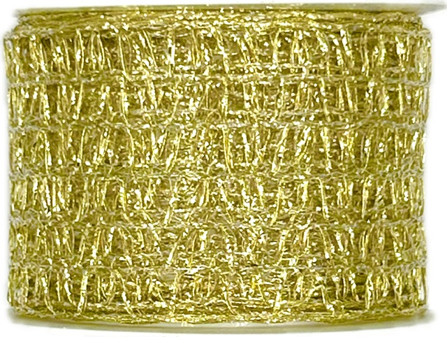 Stuha síťovaná CADILLAC GOLD zlatá venkovní 40mm x 2m (14,-Kč/m)