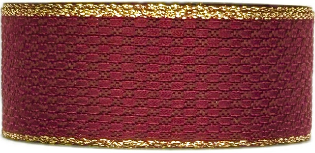 Stuha tkaná Luxe Shine – Burgundy vínová 25mm x 3m (11,-Kč/m)