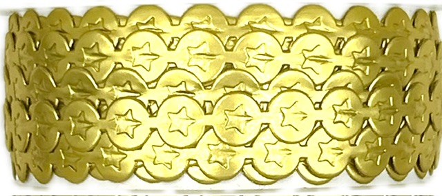 Stuha vysekávaná SHINY STAR GOLD zlatá 10mm x 3m (6,-Kč/m)