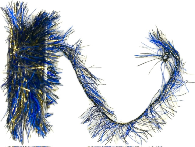 Provázek dekorační ROYAL TWINKLE modro-zlatý 4m (5,-Kč/m)