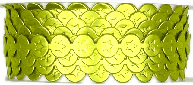 Stuha vysekávaná SHINY STAR GREEN zelená 10mm x 3m (6,-Kč/m)