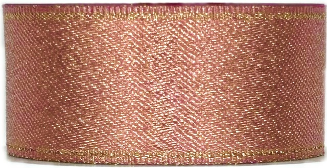 Stuha saténová STARDUST ROSEWOOD starorůžová 25mm x 2m (12,-Kč/m)