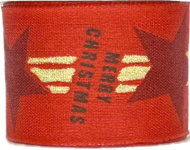 Stuha vánoční SHOOTING STAR RIBBON RED červená 40mm x 2m (14,-Kč/m)
