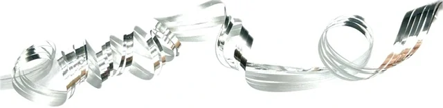 Stuha vázací METALLRAFFIA stříbrná lesklá 5 m