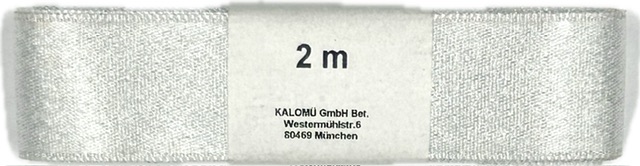 Stuha skládaná saténová STARDUST SILVER stříbrná 25mm x 2m (9,- Kč/m)