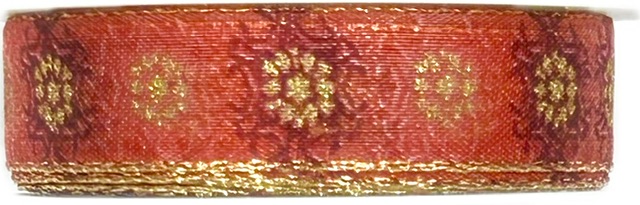 Stuha vánoční GOLDEN SNOWFLAKE průsvitná, červená 15mm x 3,5m (6,-Kč/m)