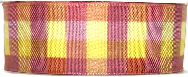 Stuha taftová MULTICOLORE ORANGE oranžová 25mm x 3m (8,-Kč/m)