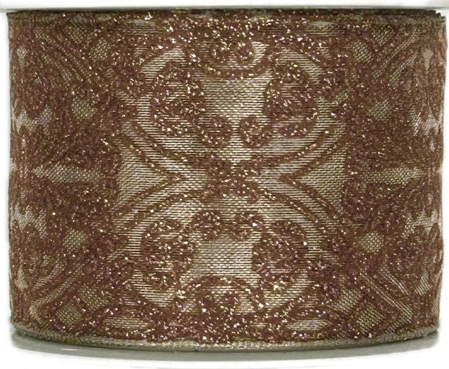 Stuha organzová BAROKO BROWN čokoládová  40mm x 2m (14,-Kč/m) 