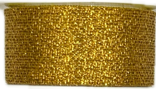 Dekorační stuha síťovaná MESH BRONZE bronzová 25mm x 2m (9,-Kč/m)