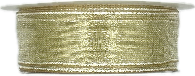 Stuha zlatá PLATINUM PLATINUM lurexová 25mm x 2m (12,- Kč/m) 