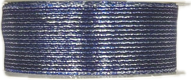 Organzová stuha ORGANDY LINES BLUE modrá 25mm x 3m (10,-Kč/m)