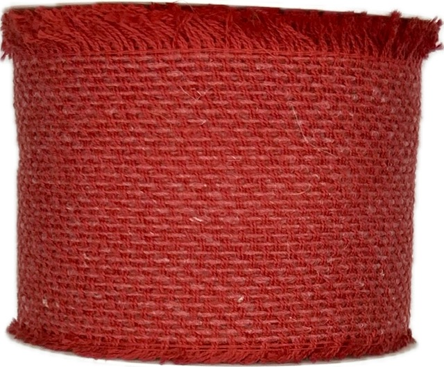 Stuha bavlněná NATURAL CHARM SCARLET červená 60mm x 2m (19,-Kč/m)