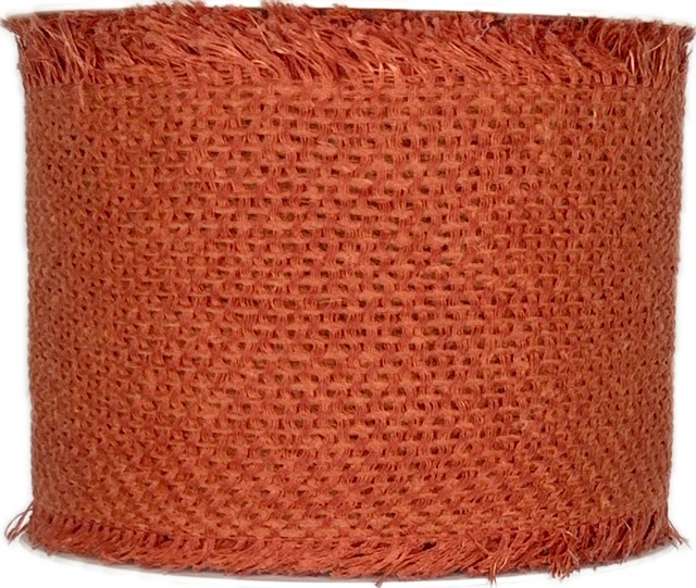 Stuha bavlněná NATURAL CHARM TERRA tmavě oranžová 60mm x 2m (19,-Kč/m)
