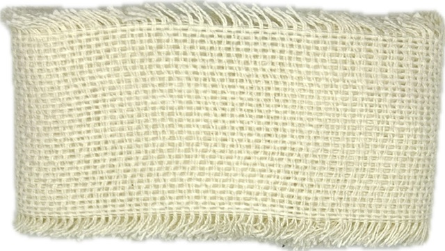 Stuha bavlněná COUNTRY SOUL CREAM krémová 60mm x 2m