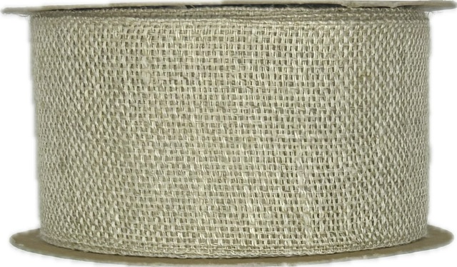 Stuha lněná Nature Basic – přírodní odstín 40mm x 2m (14,-Kč/m)