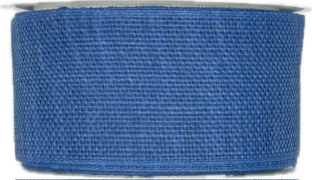 Stuha lněná Nature Basic – Denim Blue modrá  40mm x 2m (14,-Kč/m)