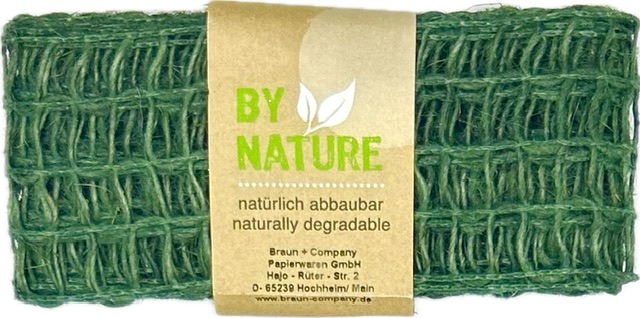 Síťovaná bavlněná stuha Nature Alma – Green  40mm x 2m (14,-Kč)