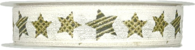 Stuha vánoční FESTIVE STARLINE WHITE bílá 15mm x 4m (5,-Kč/m)