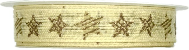 Stuha vánoční FESTIVE STARLINE CREAM krémová 15mm x 4m (5,-Kč/m)