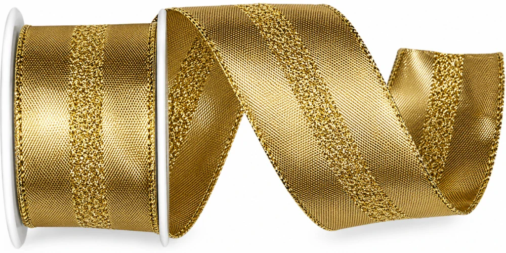 Stuha lurexová LONDON GOLD zlatá 40mm x 2m