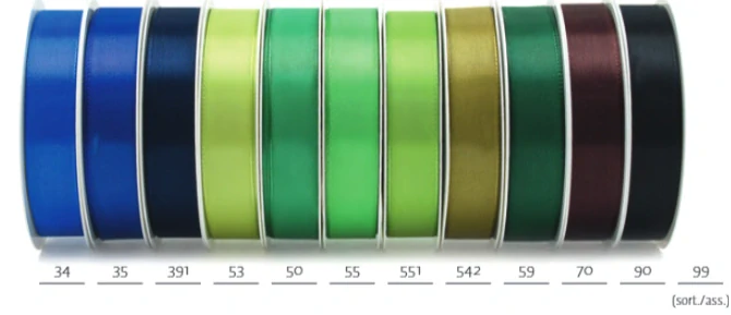 Stuha taftová FRESH GREEN zelená 15mm x 3m (5,-Kč/m)