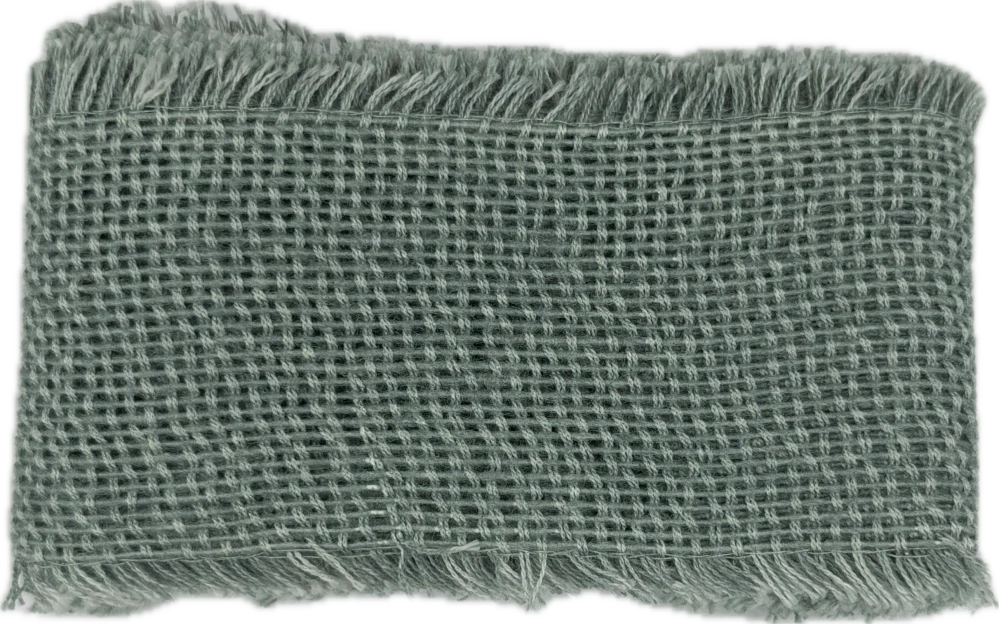 Stuha bavlněná VILLAGE SOUL AQUA modrá 60mm x 2m (15,-Kč/m)