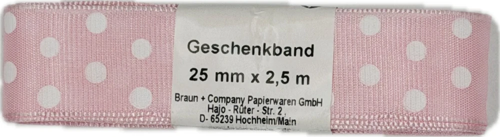 Stuha taftová HOT SPOT Candy Pink růžová 25mm x 2,5m ( 8,- Kč/m)