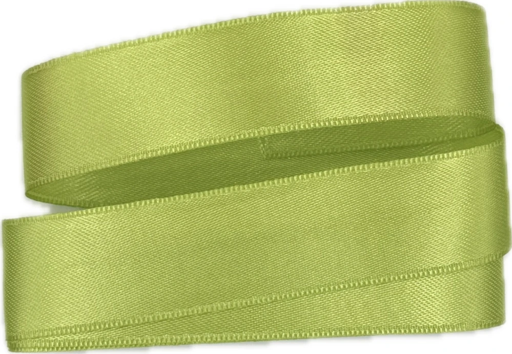 Stuha taftová Pea green hráškově zelená 25mmx3m (7,-Kč/m)
