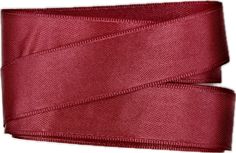 Stuha taftová Classic Bordeaux bordová 25mm x 3m (7,-Kč/m)