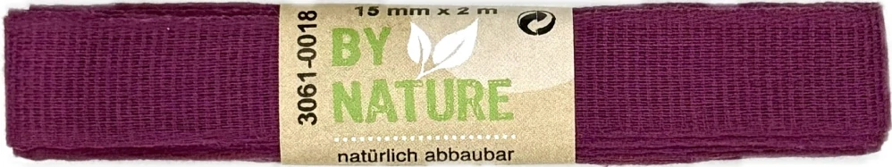 Stuha látková Nature Taft – Deep Lavender fialová15mm x 2m (7,- Kč/m)