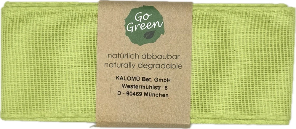 Stuha látková Nature Taft – Soft Green světle zelená 40mm x 2m (10,- Kč/m)