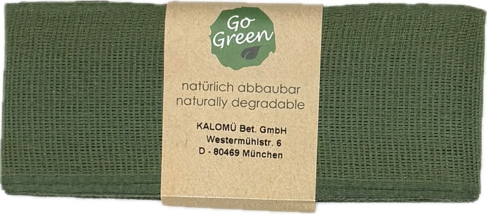 Stuha látková Nature Taft – Forest Green  tmavě zelená 40mm x 2m (10,-Kč/m)